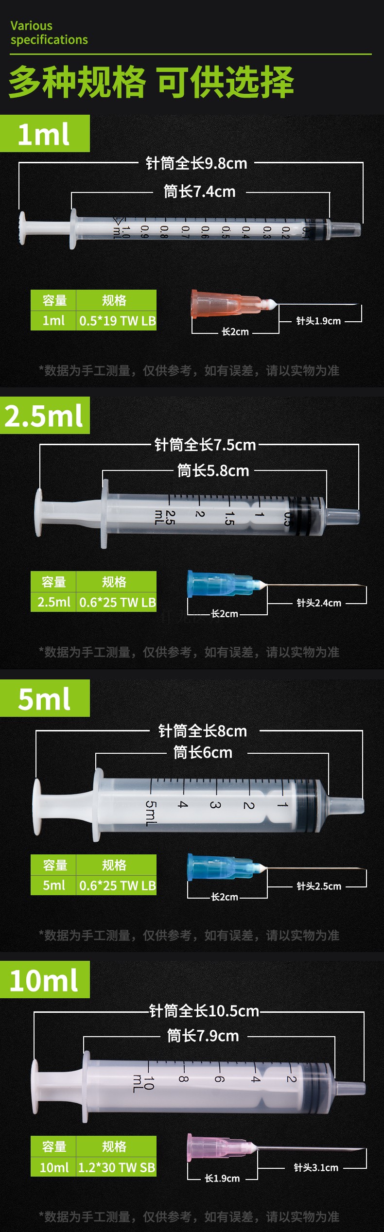 50毫升注射器其他型号规格