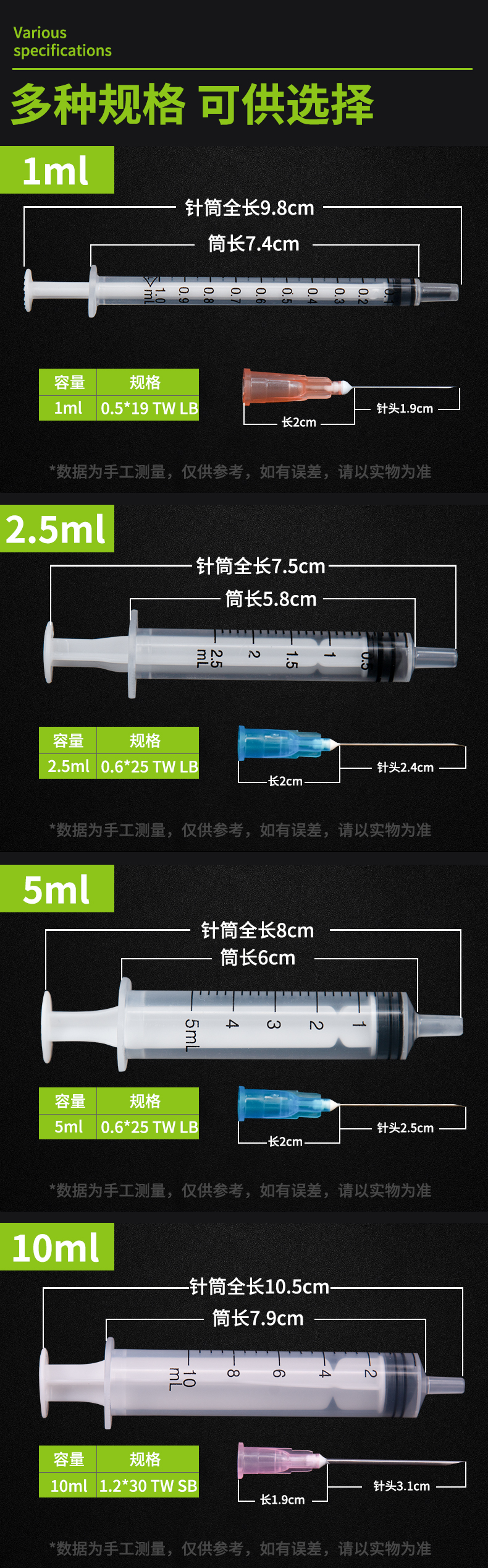 10ml注射器规格